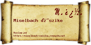 Miselbach Őszike névjegykártya